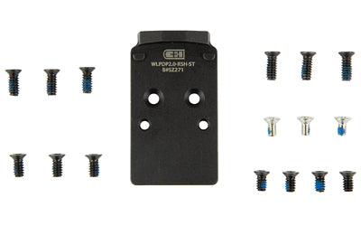C&H Precision, Optic Mounting Plate, Fits Walther PDP 2.0, Trijicon RMR/SRO/RCR, Holosun 407C/507C/507Comp/508T & C&H EDC-XL/Comp, Matte Finish, Black
