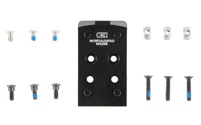 C&H Precision, Optic Mounting Plate, Fits Walther PDP 2.0 to Leupold Delta Point Pro and EOTech EFLX, Anodized Finish, Black