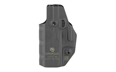 Crucial Concealment, Covert IWB, Inside Waistband Holster, Ambidextrous, Kydex, Black, Fits Glock 43/43X