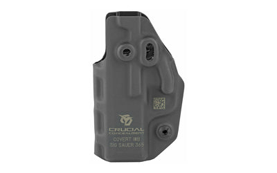 Crucial Concealment, Covert IWB, Inside Waistband Holster, Ambidextrous, Kydex, Black, Fits Sig P365