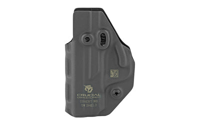 Crucial Concealment, Covert IWB, Inside Waistband Holster, Ambidextrous, Kydex, Black, Fits S&W Shield 9/40