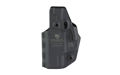 Crucial Concealment, Covert IWB, Inside Waistband Holster, Ambidextrous ,Kydex, Black, Fits Ruger Max-9
