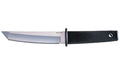Cold Steel, Kobun, 5.5" Fixed Blade Knife, Tanto Point, Plain Edge, AUS 8A/Polished, Black Kraton, Includes Secure-Ex Sheath