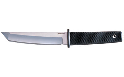 Cold Steel, Kobun, 5.5" Fixed Blade Knife, Tanto Point, Plain Edge, AUS 8A/Polished, Black Kraton, Includes Secure-Ex Sheath