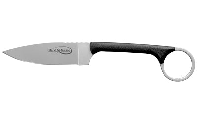 Cold Steel, Bird & Game, Fixed Blade Knife, AUS 8A/Stainless, Plain, Drop Point, Includes Secure-Ex Neck Sheath With Bead Chain Lanyard, 3.5", Polymer