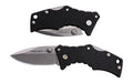 Cold Steel, Micro Recon 1, Folding Knife, 2" Spear Point Blade, 4.375" Overall Length, 4034 Stainless Blade Steel, Plain Edge, Stonewash Finish, Silver, Black Griv-Ex Handle, Tri-Ad Lock
