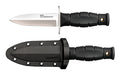 Cold Steel, Mini Leatherneck, Fixed Blade Knife, 3.5" Spear Point Dagger Blade, 6.75" Overall Length, 8Cr13MoV Blade Steel, Plain Edge, Satin Finish, Silver, Black Kraton Handle, Includes Secure-Ex Sheath