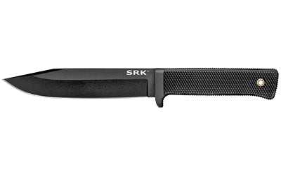 Cold Steel, SRK SK-5, Fixed Blade Knife, 6" Blade, Plain Edge, Black Tuff-Ex Finish, Includes Secure-Ex Sheath