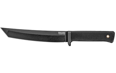 Cold Steel, Recon Tanto, Fixed Blade Knife, 7" Blade, SK-5 with Black Tuff-Ex Finish, Includes Secure-Ex Sheath