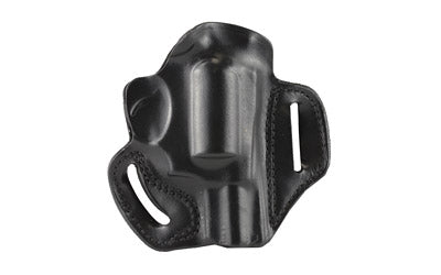 DeSantis Gunhide, 002, Speed Scabbard, Belt Holster, 2 Belt Slots, No Tension Screw, Fits 2 1/4" Ruger SP101, Taurus 645, 2" Colt Detective Special, Charter Arms Bulldog, Right Hand, Black Leather