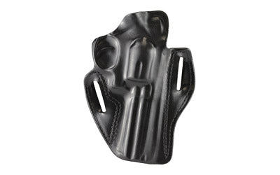DeSantis Gunhide, 002, Speed Scabbard, Belt Holster, 2 Belt Slots, No Tension Screw, Fits 4" Ruger GP100, S&W L Frame, Colt Python, Colt Trooper, Dan Wesson 15/2, 15/2V, 15/2VH, Right Hand, Black Leather