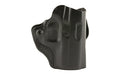 DeSantis Gunhide, Mini Scabbard Belt Holster, Fits Glock 43/43X, Right Hand, Black Leather