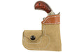 DeSantis Gunhide, North American Arms Pocket Holster, Fits North American Arms with 1" - 1 1/8" Barrel, Ambidextrous, Ammo Pouch, Leather Material, Tan Finish