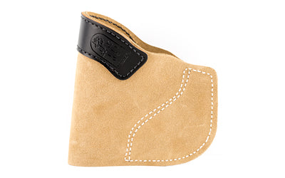 DeSantis Gunhide, Pocket-Tuk Pocket Holster, Fits J-Frame 2.25", Bodyguard .38, Ruger LCR, Right Hand, Tan Leather