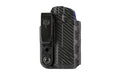 DeSantis Gunhide, Slim-Tuk, Inside Waistband Holster, Fits Glock 43X MOS, Ambidextrous, Carbon Fiber Exterior Finish, Blue Kydex Interior