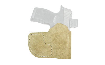 DeSantis Gunhide, Suede Nemesis, Pocket Holster, Fits SIG P365/P365 SAS/P365X/P365 with Red Dot Sight, Ambidextrous, Leather Construction, Suede Finish, Natural