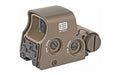 EOTECH, Tactical, Holographic, Non-Night Vision Compatible Sight, Red 68 MOA Ring with (2)-1 MOA Dots, Matte Finish, Tan, Rear Buttons, Includes CR123 Battery