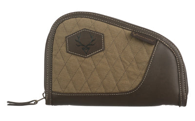 Evolution Outdoor, President Series, Pistol Case, Fits Most Handguns Up to 8", Cotton Duck Canvas and Brown Fleece Lining Construction, Brown