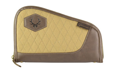 Evolution Outdoor, President Series, Pistol Case, Fits Most Handguns Up to 12", Cotton Duck Canvas and Brown Fleece Lining Construction, Brown