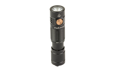 FENIX, E05R, Flashlight, White LED, 400 Lumens, 2.68" Long, Anodized Finish, Black, Built-in 320mAh Battery, Includes Micro USB Charging Cable