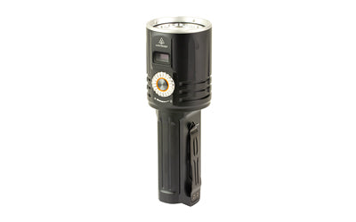 FENIX, LR36R, Flashlight, White LED with White Laser, 10,000 Lumens, Anodized Finish, Black, Includes (2)-Rechargeable ARB-L21-5000 Batteries and USB Type-C Charging Cable