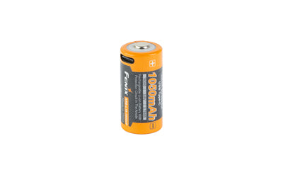 FENIX, USB Rechargeable 16340 Battery, USB-C Charging Port, 1050mAh, 3.6V, Black