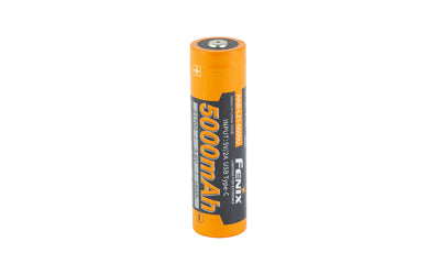 FENIX, USB-C Rechargeable 21700 Battery, USB-C Charging Port, 5000mAh, 3.6V, Black