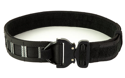 GBRS Group, Assaulter Belt System, 20 Molle Sections, 1.75" Cobra Buckle with D-Ring, Medium, 1.5" Nylon Scuba Webbing Construction, Black