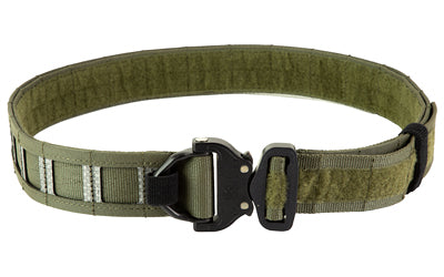 GBRS Group, Assaulter Belt System, 20 Molle Sections, 1.75" Cobra Buckle with D-Ring, Large, 1.5" Nylon Scuba Webbing Construction, Ranger Green