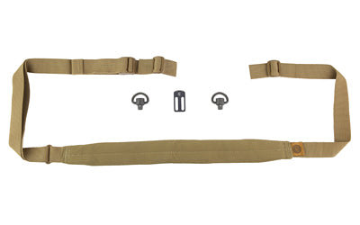 GBRS Group, Second Best Sling Bundle, 40" Adjustable Front End, 20" Adjustable Back End, 16" Minimalist Neck Pad, Coyote Brown, Includes Black Triglide and D-Loop