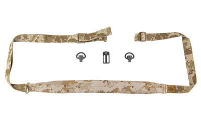 GBRS Group, Second Best Sling Bundle, 40" Adjustable Front End, 20" Adjustable Back End, 16" Minimalist Neck Pad, Desert Digi, Includes Black Triglide and D-Loop