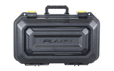 Plano, All Weather 2, 2 Pistol Case, Thick-Wall Reinforced Polypropylene Construction, Pluck to Fit Foam, Black and Yellow, 6.8 lbs