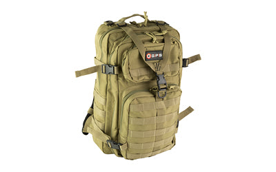 GPS, Tactical Bugout Computer Backpack, Fits Up to a 15" Laptop, 600 Denier Polyester Construction, Tan