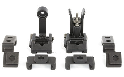 Griffin Armament, M2 Sight Deploy Kit, Front/Rear Folding Sights, Fits Picatinny Rails, Matte Black Finish, Includes 12 O'Clock & 45 Degree Bases