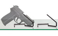 Gun Storage Solutions, Handgun Kikstands, Vinyl coated, Fits Guns As Small As .22 Caliber, 1 Per Stand, Free Standing, Black, 10 Pack