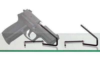 Gun Storage Solutions, Handgun Kikstands, Vinyl coated, Fits Guns As Small As .22 Caliber, 1 Per Stand, Free Standing, Black, 10 Pack