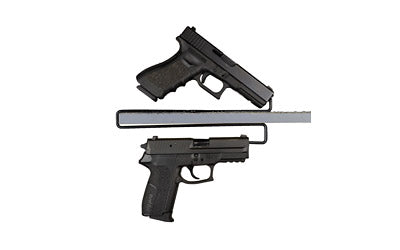Gun Storage Solutions, Over Under Handgun Hangers - 2 pack (4 gun storage)