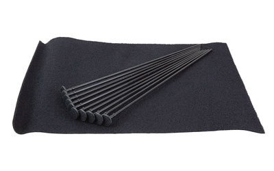 Gun Storage Solutions, Rifle Rods, Fit .22 Caliber and Larger, 16" Length, Black, Includes 15"x19" Shelf Liner, 10 Pack