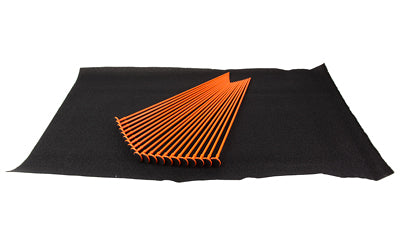 Gun Storage Solutions, Rifle Rods, Fit .22 Caliber and Larger, 16" Length, Orange, Includes 19"X30" Shelf Liner, 10 Pack