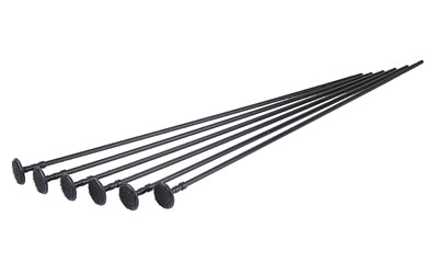 Gun Storage Solutions, Rifle Rods, Fit .22 Caliber and Larger, 16" Length, Black, 6 Pack
