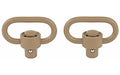GrovTec, Heavy Duty Push Button Swivels, Flat Dark Earth