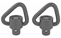 GrovTec, Recessed Plunger Heavy Duty Push Button Swivels, Manganese Phosphate, Angled Loop