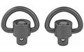 GrovTec, Recessed Plunger Heavy Duty Push Button Swivels, Manganese Phosphate, D-Loop