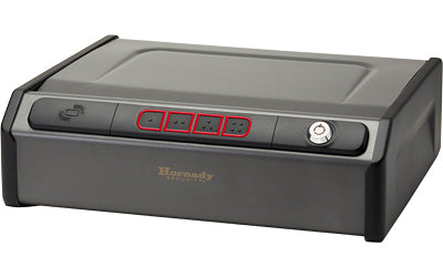 Hornady, RAPiD Safe, Foam Interior, RFID, Keypad, Key Lock, Black, 13.1" x 11.0" x 3.9"