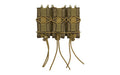 High Speed Gear, Pistol TACO, Triple Magazine Pouch, MOLLE, Fits Most Pistol Magazines, Hybrid Kydex and Nylon, Coyote Brown
