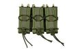 High Speed Gear, Pistol TACO, Triple Magazine Pouch, MOLLE, Fits Most Pistol Magazines, Hybrid Kydex and Nylon, Olive Drab Green