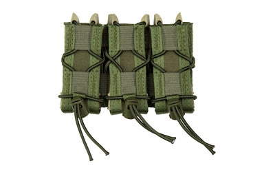 High Speed Gear, Pistol TACO, Triple Magazine Pouch, MOLLE, Fits Most Pistol Magazines, Hybrid Kydex and Nylon, Olive Drab Green