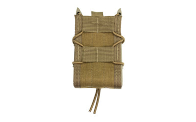High Speed Gear, Rifle TACO, Single Magazine Pouch, MOLLE, Fits Most Rifle Magazines, Hybrid Kydex and Nylon, Coyote Brown
