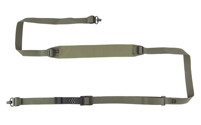 Haley Strategic Partners, D3 Pro Sling, Two Point, 6oz, 70"x2"x.5", MIL-SPEC Nylon Webbing Construction, Ranger Green, Includes (2) GrovTec QD Mounts