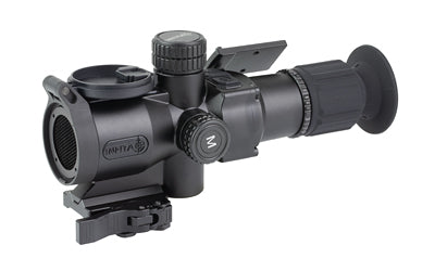 INFITAC, IOL 25, Thermal Rifle Scope, 2X Base Magnification, 1-8X Digital Zoom, 25mm Objective, 384x288 Resolution, Multiple Reticles, QD Picatinny Mount, Black